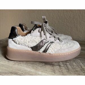 Gabor Teddy Dahma Gumsole Platform Trainer Sneakers Taupe